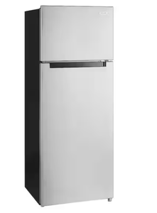 lot 65 image: Vissani 7.2 cu. ft. Top Freezer Refrigerator in Stainless Steel Look (Transit Damage)