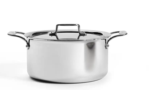 lot 86 image: All-Clad D5 Stainless Polished 5-ply Bonded Cookware, Stockpot with lid, 8 quart