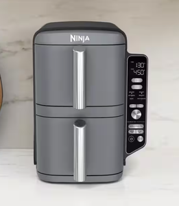 lot 87 image: Ninja Double Stack Xl 10 Qt. 2-Basket Air Fryer With 6 in 1 Cooking Programs, Cooks 4-Foods at Once, Space Saving Design Gray
