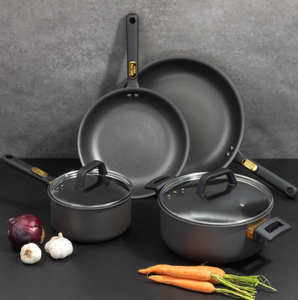 lot 89 image: Brooklyn Steel Co. Rocket Hard Anodized Aluminum 8-Pc. Nonstick Cookware Set