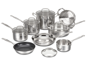 lot 97 image: Chefs Classic� Stainless Cookware 13-Piece Set