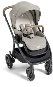 lot 99 image: Joie Kava 3-in-1 Stroller and Mint Latch Car Seat Travel System with Reversible Seat, All-Wheel Suspension, and Flex in-Seat Comfort (Dove)