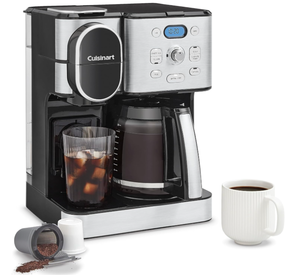 lot 340 image: Cuisinart 12-Cup Coffee Maker, Single-Serve Brewer Glass Carafe, Automatic Hot & Iced Coffee Machine, Brew Strength Control and Brew Pause, SS-16, Stainless Steel