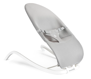 lot 354 image: Munchkin Spring Baby Bouncer and Rocker Seat, Lightweight 2-in-1 Design, Travel Essential for Newborn, 3 Recline Positions, Grey