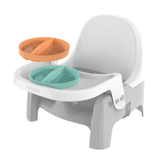 lot 357 image: Ingenuity Deluxe Learn-to-Dine Feeding Seat, Ages 6 Months to 3 Years, Orange and Teal