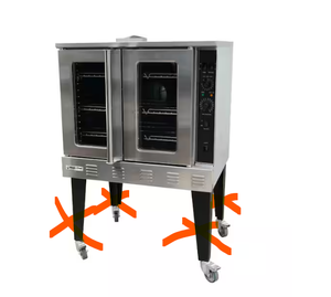 Magic Chef 38 in. Commercial Convection Oven in Stainless Steel (Missing Legs and Wheels)