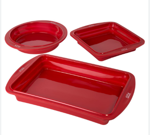 lot 305 image: LOT OF 2 Wolfgang Puck 3-piece Silicone Collapsible Bakeware Set