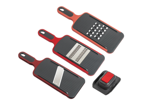 lot 316 image: LOT OF 2 EASY Grater & Slicer Set 3 pcs red