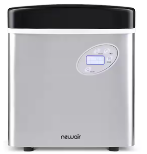 lot 46 image: NewAir Portable 50 lb. of Ice a Day Countertop Ice Maker BPA Free Parts with 3 Ice Sizes and Easy to Clean - Stainless Steel