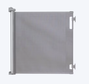 lot 193 image: Perma Child Safety Standard 55-in x 33-in Hardware Mounted Grey Plastic Safety Gate