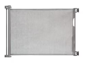 lot 196 image: Regalo 30 in. Tall Gray Retractable Mesh Safety Gate