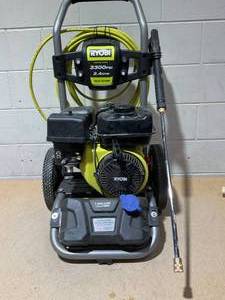 lot 47 image: RYOBI 3300 PSI 2.4 GPM Cold Water Gas Pressure Washer with 212cc Engine (Missing Nozzles)