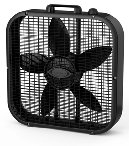 lot 125 image: Lasko 3-Speed Decor Colors Box Fan, Black