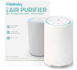 lot 127 image: Frida Baby 3-in-1 Baby Air Purifier for Allergy Relief, Sound Machine for Sleeping  Nightlight, HEPA Filter Purifier for Bedroom with 3 Fan Speeds, Easy-Change Filter, Auto-Off Timer
