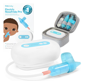 lot 128 image: Frida Baby Electric NoseFrida Pro Nasal Aspirator for Baby, Hospital Grade Suction, Nose Sucker for Baby & Toddler, Nasal Aspirator for Congestion Relief, 5 Suction Levels, 2 Tips, Cordless with Case