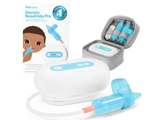 lot 146 image: Frida Baby Electric NoseFrida Pro Nasal Aspirator for Baby, Hospital Grade Suction, Nose Sucker for Baby & Toddler, Nasal Aspirator for Congestion Relief, 5 Suction Levels, 2 Tips, Cordless with Case