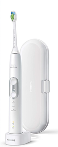 lot 226 image: PHILIPS Sonicare ProtectiveClean 6100 Rechargeable Electric Toothbrush, with Pressure Sensor, 3 Cleaning Modes, SmarTimer and QuadPacer, 14-Day Battery Life, Travel Case, White, Model HX687721