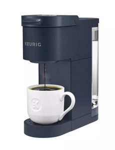 lot 395 image: Keurig K-Mini Go, Multicup Reservoir Single-Serve K-Cup Pod Coffee Maker with Strong Brew Button  Navy