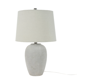 lot 453 image: Nourison 23 BIT05 Grey Ceramic Table Lamp