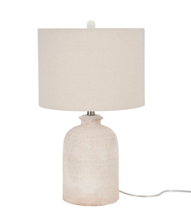 lot 455 image: Nourison 24 BIT11 White Ceramic Table Lamp