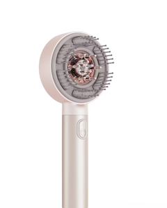 lot 481 image: TYMO Trithera Scalp Therapy Red Light Massage Brush Hair Appliance Accessories - Champagne Pink