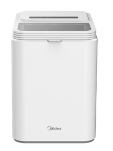 lot 151 image: Midea Ice Maker Countertop, Bullet Ice, 26 lbs Daily Production, 2 Ice Sizes, White (Not Tested)