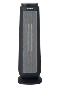 lot 250 image: Pelonis 1500-Watt 23 in. Digital Tower Indoor Ceramic Heater Quiet Operation w Safety Overheat Protection and Fan Mode in Black