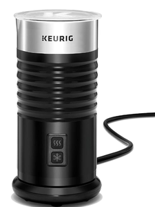 lot 290 image: Keurig Standalone Frother Works Non-Dairy Milk, Hot and Cold Frothing, 6 Oz, Black