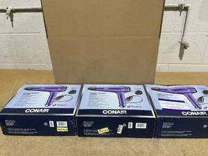 lot 275 image: LOT OF 3 Conair Cordkeeper Dryers
