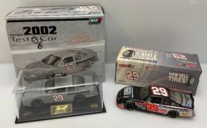 lot 49 image: Misc. NASCAR 124 Scale Die Cast Stock Cars Kevin Harvick (Revell #29 Car Doesnt  Have Stopwatch) In original Boxes