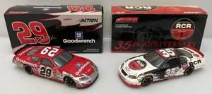lot 52 image: Misc. NASCAR 124 Scale Die Cast Stock Cars Kevin Harvick &amp 35th Anniversary RCR Case In Original Boxes