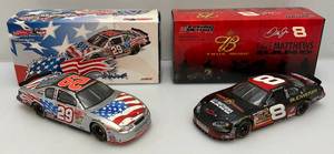 lot 54 image: Misc. NASCAR 124 Scale Die Cast Stock Cars Kevin Harvick &amp Dale Jr. in Original Boxes