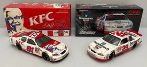 lot 61 image: Misc. NASCAR 124 Scale Die Cast Stock Cars Kevin Harvick &amp Dale Jr. in Original Boxes