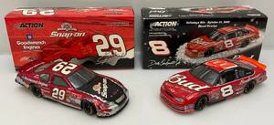lot 62 image: Misc. NASCAR 124 Scale Die Cast Stock Cars Kevin Harvick &amp Dale Jr. in Original Boxes