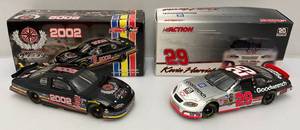 lot 66 image: Misc. NASCAR 124 Scale Die Cast Stock Cars Kevin Harvick &amp Dale Jr. in Original Boxes
