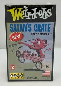 lot 89 image: Vintage Collectible Hawk Brand Weird-Ohs SATANS CRATE Static Model Kit (Factory Sealed)