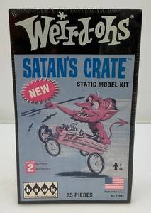 lot 101 image: Vintage Collectible Hawk Brand Weird-Ohs SATANS CRATE Static Model Kit (Factory Sealed)