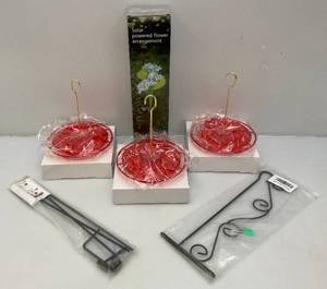 lot 106 image: Misc. Garden Dcor Including Hummingbird Feeders and More