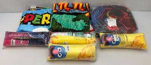 lot 120 image: Misc. Kids Decorative Soft Plush Blanket Including SUPER MARIO and More (New)