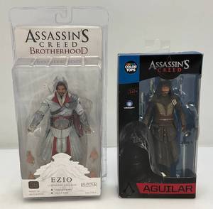 lot 157 image: Collectible McFarlane Toys ASSASSINS CREED (Aguilar) Action Figure & MECA ASSASSINS CREED  BROTHERHOOD  (EZIO) (New Old Stock)