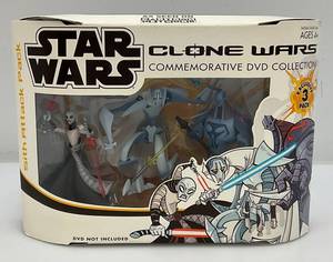 lot 180 image: STAR WARS Clone Wars Commemorative DVD Collection Exclusive 3 Pack ARC Trooper, Obi-Won-Kenobi & Anakin Skywalker (New Old Stock)