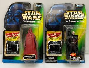 lot 203 image: 1997 STAR WARS Power Of The Force Action Figures With Freeze Frame Action Slide  (New Old Stock)