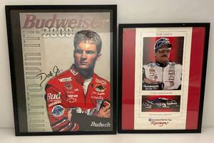 lot 246 image: Collectible Dale Earnhardt And Dale Earnhardt Jr Framed Prints 19 12 x 25 And 23 14 x 29 14