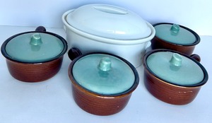 lot 89 image: Covered Cocotte Set from Pillivuyt France&nbsp