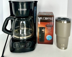 lot 91 image: BlackDecker Coffee maker with Mr Coffee grinder &amp YETI