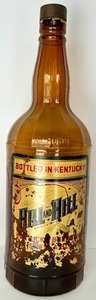 lot 210 image: Large Hill and Hill Kentucky Straight Bourbon Whiskey Display Bottle 25