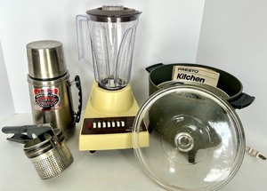 lot 242 image: Vintage Hamilton Beach Blender, Electric Cooker &amp Universal Potato Masher