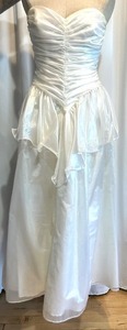 lot 260 image: Vintage Strapless Ruched Satin with Peplum Overlay - TD4 by Electra