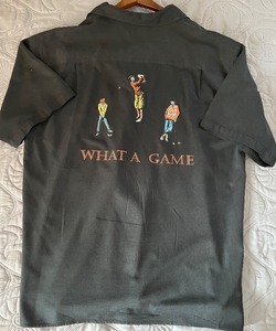 lot 33 image: Robby Chan Shirt - What A Game Golf Embroidery - Large