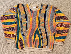 lot 119 image: Coogi Knit Sweater - Patchwork Multicolor, Mercerized Cotton